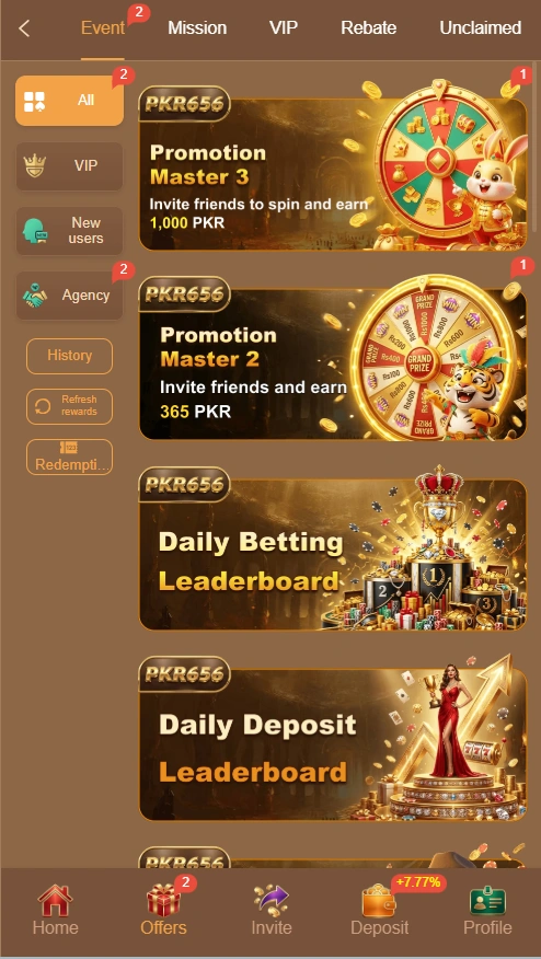 PKR656 Game rewards