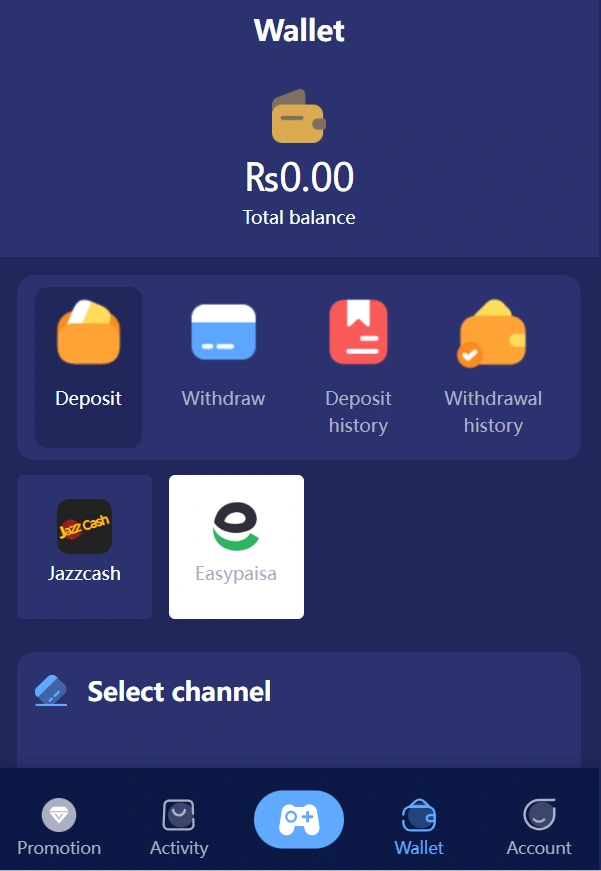 Omi One Game deposit