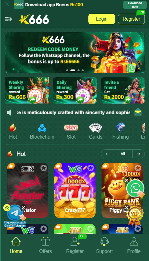 K 666 Game interface screenshot