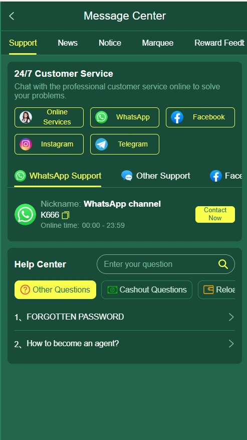 K 666 Game customer support