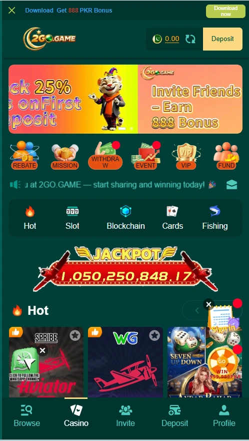 2Go Game interface screenshot