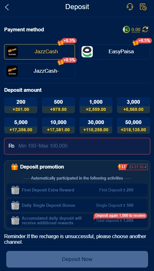 At77 Game deposit