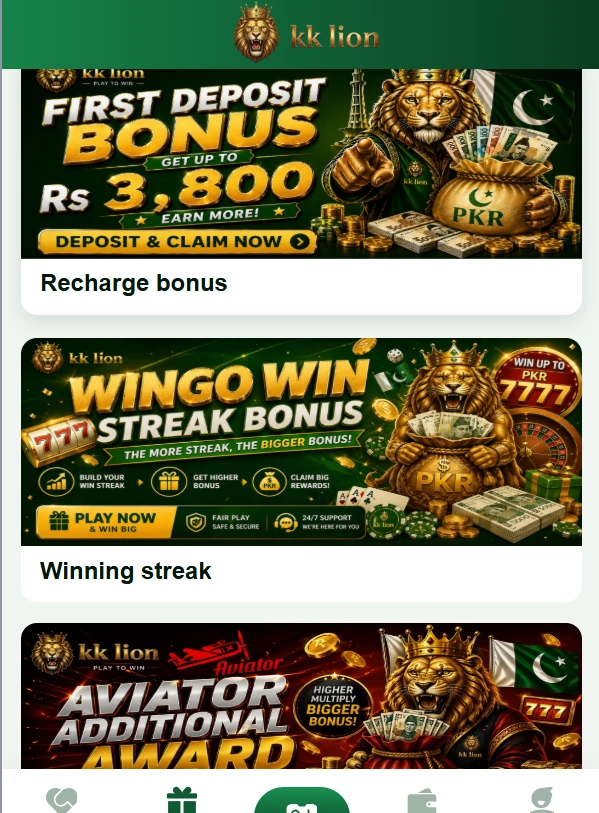 KK Lion Game rewards