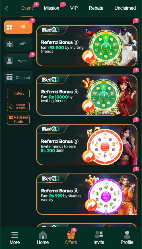 Betqq Game rewards
