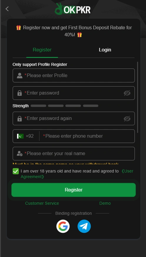 OKPKR Game login