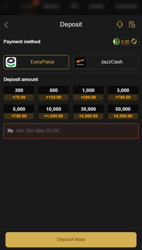 87P Game deposit