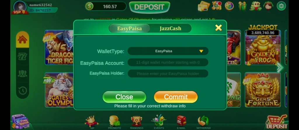 Panna Slots Game deposit