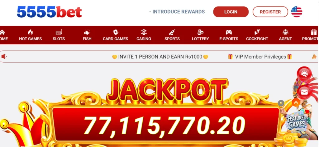 5555Bet Game interface screenshot
