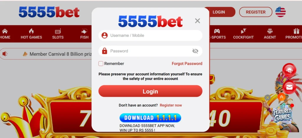 5555Bet Game login
