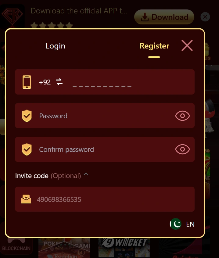 EK77 Game login