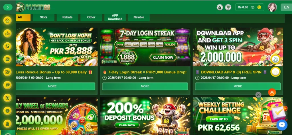 Pakwin88 Game rewards