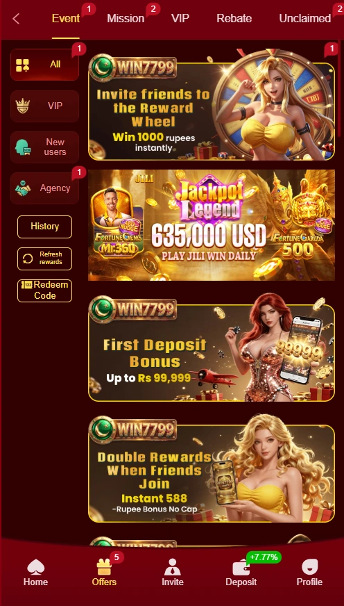 Win7799 Game rewards