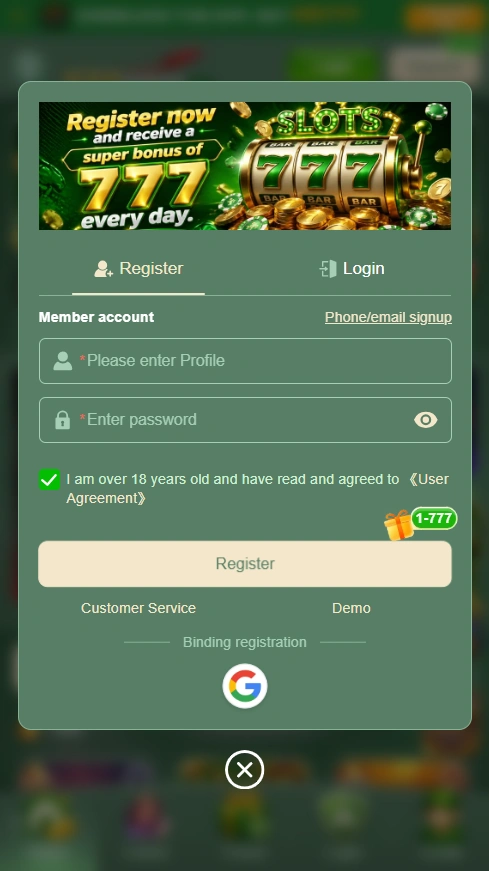 777Stake Game login