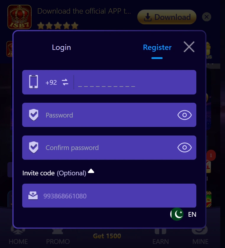 ISB7 Game login