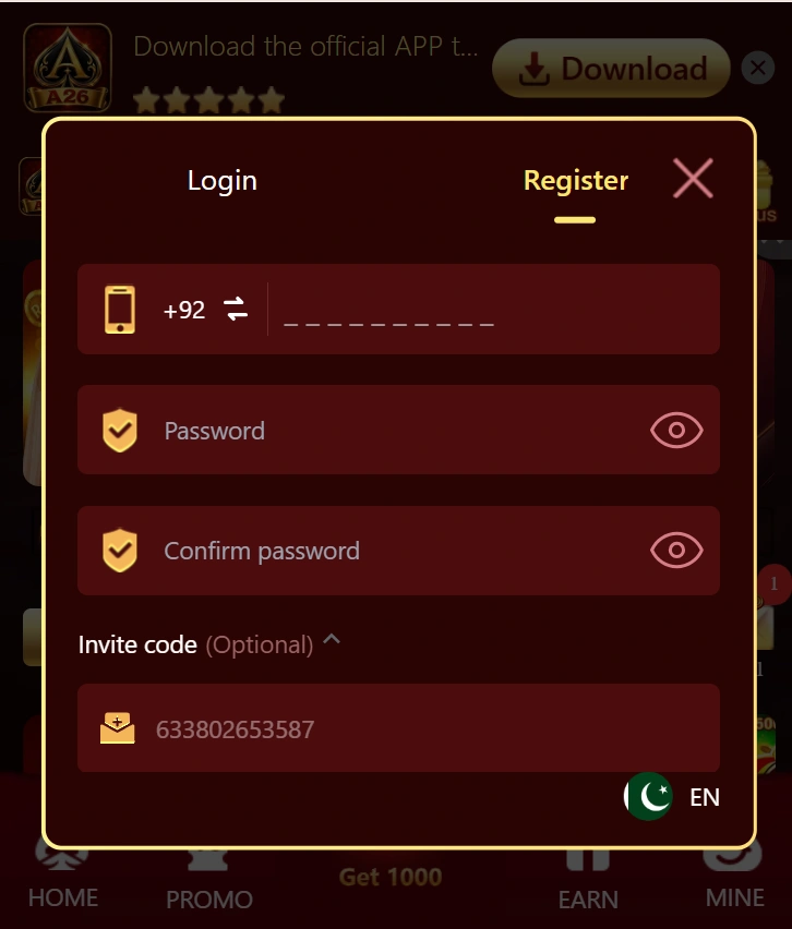 A26 Game login
