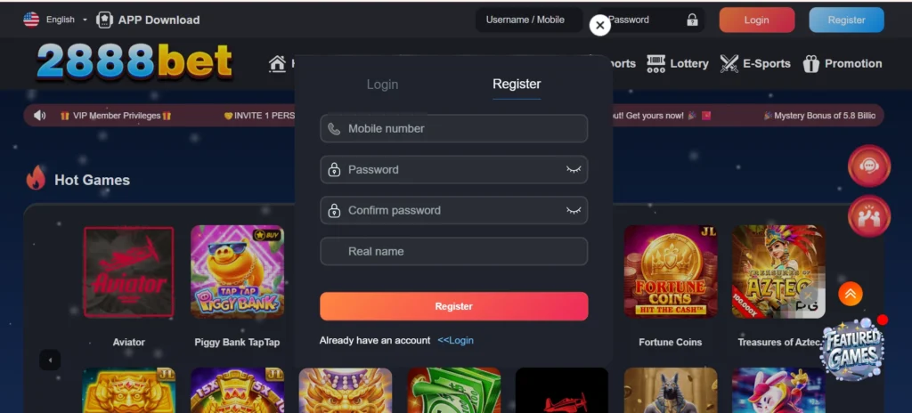 2888Bet Game login