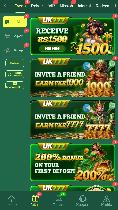 UK777 Game rewards