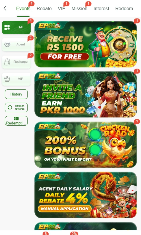 EP92 Game rewards