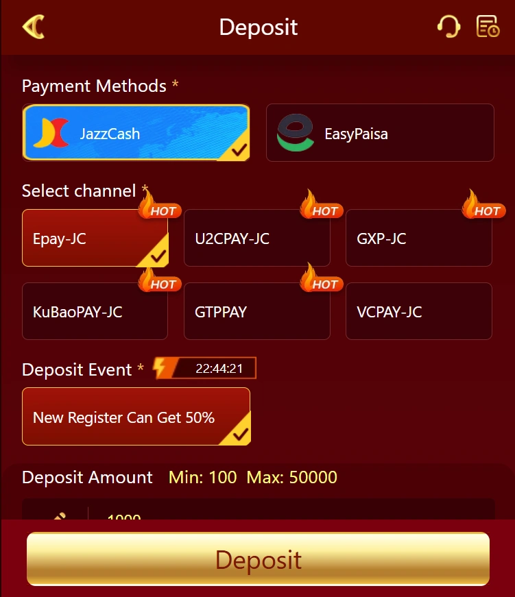 PK686 Game deposit