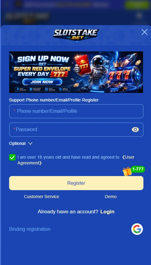 Slot Stake Game login