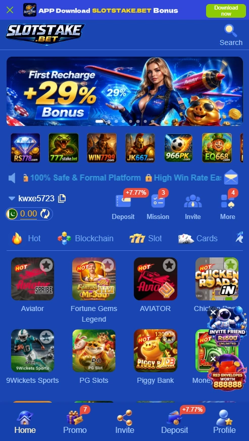 Slot Stake Game interface screenshot