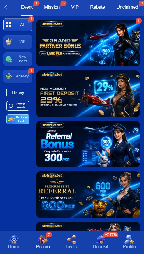 Slot Stake Game rewards
