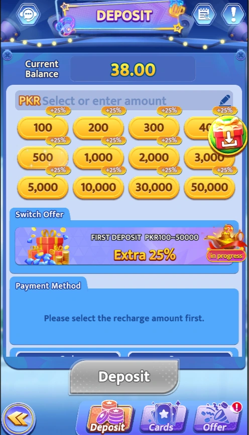 Ox Game deposit