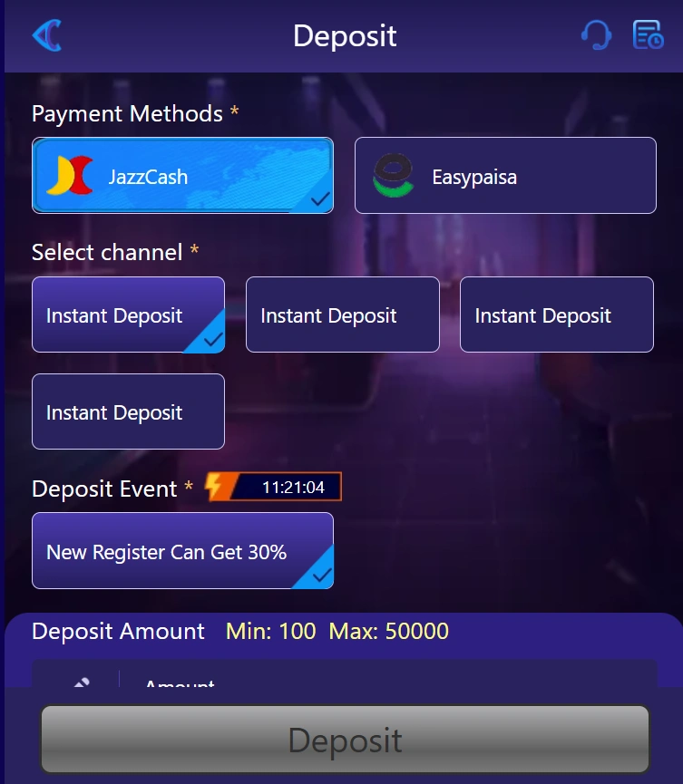 7987 Game deposit
